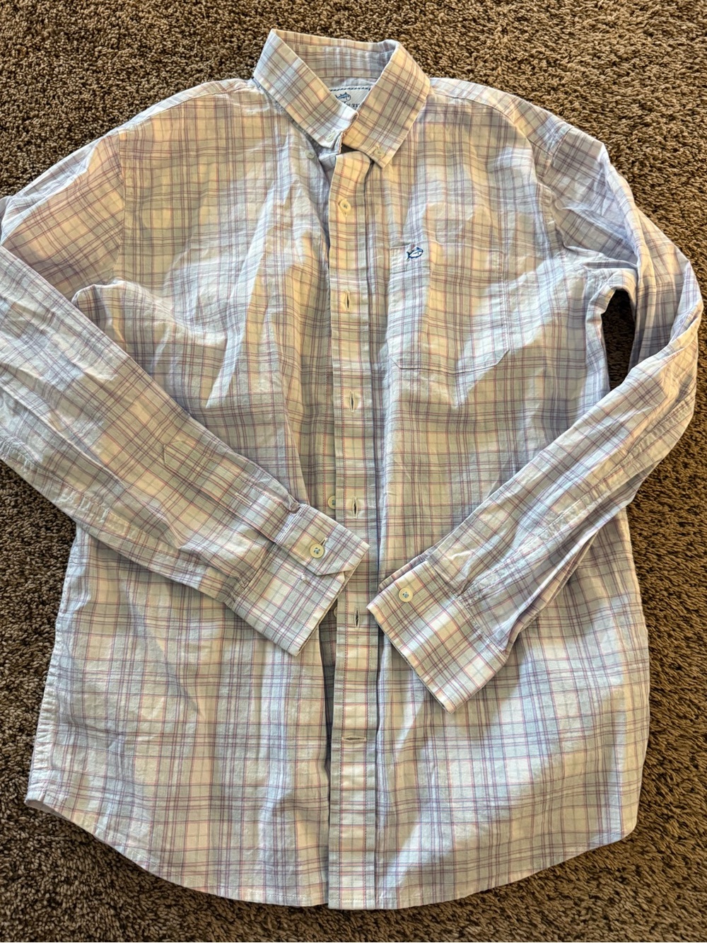 Southern tide classic fit button down shirt boys size 16